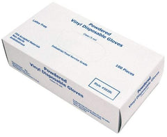 MCR Safety - Size L, 5 mil, Industrial Grade, Powdered PVC Disposable Gloves - Clear, Smooth Rolled Cuffs, FDA Approved, Ambidextrous - Americas Industrial Supply