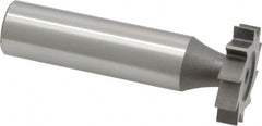 Made in USA - 7/8" Diam x 3/16" Face Width, High Speed Steel, 10 Teeth, Shank Connection Woodruff Keyseat Cutter - Uncoated, 2-3/16" OAL x 1/2" Shank, Straight Teeth, ANSI 607, Old Standard 11 - Americas Industrial Supply