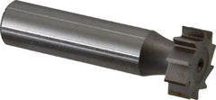 Made in USA - 3/4" Diam x 1/4" Face Width, High Speed Steel, 10 Teeth, Shank Connection Woodruff Keyseat Cutter - Uncoated, 2-1/4" OAL x 1/2" Shank, Straight Teeth, ANSI 806, Old Standard 91 - Americas Industrial Supply