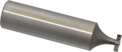 Made in USA - 5/16" Diam x 1/16" Face Width, High Speed Steel, 6 Teeth, Shank Connection Woodruff Keyseat Cutter - Uncoated, 2-1/16" OAL x 1/2" Shank, Straight Teeth, ANSI 202-1/2, Old Standard 206 - Americas Industrial Supply