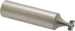 Made in USA - 5/16" Diam x 3/32" Face Width, High Speed Steel, 6 Teeth, Shank Connection Woodruff Keyseat Cutter - Uncoated, 2-3/32" OAL x 1/2" Shank, Straight Teeth, ANSI 302-1/2, Old Standard 207 - Americas Industrial Supply