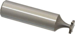 Made in USA - 3/8" Diam x 1/16" Face Width, High Speed Steel, 6 Teeth, Shank Connection Woodruff Keyseat Cutter - Uncoated, 2-1/16" OAL x 1/2" Shank, Straight Teeth, ANSI 203, Old Standard 211 - Americas Industrial Supply