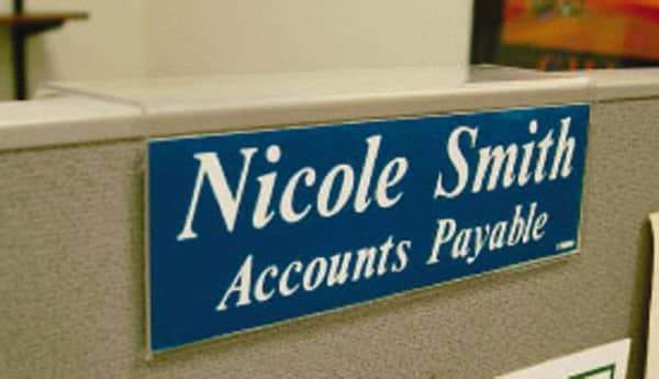 NMC - Acrylic Wall Sign Holder - 8-1/2 Inch Width x 2-1/2 Inch Holder Height - Americas Industrial Supply