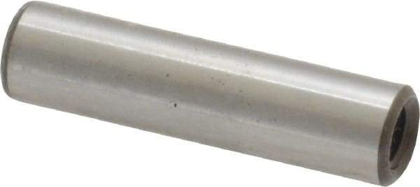 Jergens - 1/4" Diam x 1" Pin Length Alloy Steel Pull Out Dowel Pin - C 47-58 & C 60-64 (Surface) Hardness, 1 Beveled & 1 Threaded End - Americas Industrial Supply