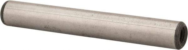 Jergens - 5/16" Diam x 2-1/4" Pin Length Alloy Steel Pull Out Dowel Pin - C 47-58 & C 60-64 (Surface) Hardness, 1 Beveled & 1 Threaded End - Americas Industrial Supply