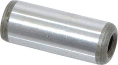 Jergens - 1/2" Diam x 1-1/4" Pin Length Alloy Steel Pull Out Dowel Pin - C 47-58 & C 60-64 (Surface) Hardness, 1 Beveled & 1 Threaded End - Americas Industrial Supply