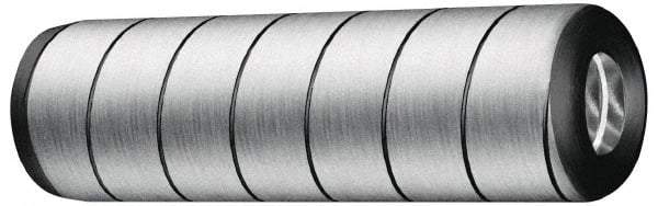 Jergens - 5/8" Diam x 1-1/4" Pin Length Alloy Steel Grooved Dowel Pin - C 47-58 & C 60-64 (Surface) Hardness, 1 Beveled & 1 Threaded End - Americas Industrial Supply