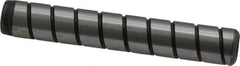 Jergens - 5/16" Diam x 2" Pin Length Alloy Steel Grooved Dowel Pin - C 47-58 & C 60-64 (Surface) Hardness, 1 Beveled & 1 Threaded End - Americas Industrial Supply