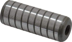 Jergens - 3/4" Diam x 2" Pin Length Alloy Steel Grooved Dowel Pin - C 47-58 & C 60-64 (Surface) Hardness, 1 Beveled & 1 Threaded End - Americas Industrial Supply