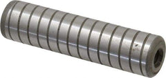 Jergens - 3/4" Diam x 3" Pin Length Alloy Steel Grooved Dowel Pin - C 47-58 & C 60-64 (Surface) Hardness, 1 Beveled & 1 Threaded End - Americas Industrial Supply