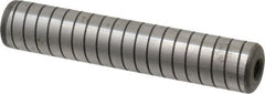 Jergens - 3/4" Diam x 4" Pin Length Alloy Steel Grooved Dowel Pin - C 47-58 & C 60-64 (Surface) Hardness, 1 Beveled & 1 Threaded End - Americas Industrial Supply