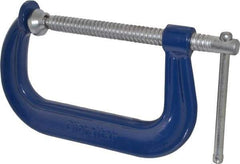 Gibraltar - Regular-Duty 6" Max Opening, 4-1/8" Throat Depth, Forged Steel Standard C-Clamp - 6,600 Lb Capacity, 0" Min Opening, Deep Throat - Americas Industrial Supply