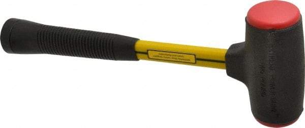 NUPLA - 32 oz Head 2" Face Diam Urethane Dead Blow Hammer - 13-11/16" OAL, Fiberglass Handle - Americas Industrial Supply