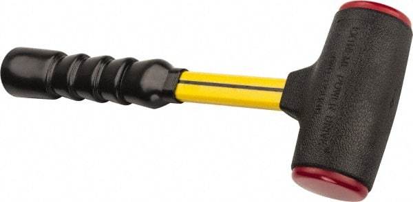 NUPLA - 32 oz Head 2" Face Diam Urethane Dead Blow Hammer - 13-11/16" OAL, Fiberglass Handle - Americas Industrial Supply