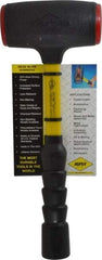 NUPLA - 48 oz Head 2-3/16" Face Diam Urethane Dead Blow Hammer - 14-5/16" OAL, Fiberglass Handle - Americas Industrial Supply