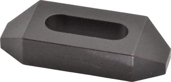 Gibraltar - 5/16, 3/8" Stud, Steel, Plain Strap Clamp - 13/16" Travel, 2-1/2" OAL x 1" Wide x 1/2" High, Black Oxide Finish, Tapered Nose - Americas Industrial Supply