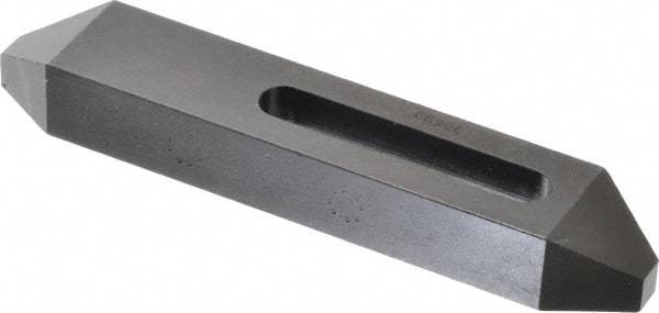 Gibraltar - 5/16, 3/8" Stud, Steel, Plain Strap Clamp - 2-3/16" Travel, 6" OAL x 1-1/8" Wide x 3/4" High, Black Oxide Finish, Tapered Nose - Americas Industrial Supply