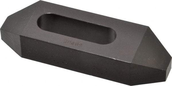 Gibraltar - 1/2" Stud, Steel, Plain Strap Clamp - 1-5/16" Travel, 4" OAL x 1-1/4" Wide x 3/4" High, Black Oxide Finish, Tapered Nose - Americas Industrial Supply