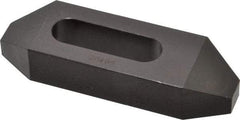 Gibraltar - 1/2" Stud, Steel, Plain Strap Clamp - 1-5/16" Travel, 4" OAL x 1-1/4" Wide x 3/4" High, Black Oxide Finish, Tapered Nose - Americas Industrial Supply