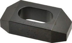 Gibraltar - 5/8" Stud, Steel, Plain Strap Clamp - 9/16" Travel, 2-1/2" OAL x 1-1/4" Wide x 5/8" High, Black Oxide Finish, Tapered Nose - Americas Industrial Supply