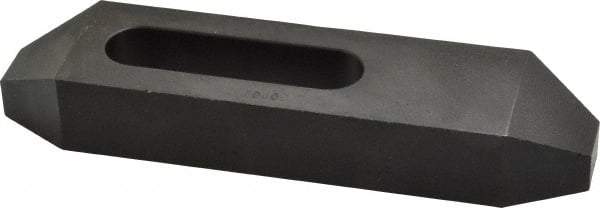 Gibraltar - 5/8" Stud, Steel, Plain Strap Clamp - 1-15/16" Travel, 6" OAL x 1-1/2" Wide x 7/8" High, Black Oxide Finish, Tapered Nose - Americas Industrial Supply