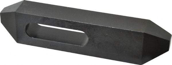 Gibraltar - 3/4" Stud, Steel, Plain Strap Clamp - 2-3/16" Travel, 8" OAL x 1-3/4" Wide x 1-1/8" High, Black Oxide Finish, Tapered Nose - Americas Industrial Supply