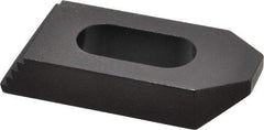 Gibraltar - 1/2" Stud, Steel, Serrated Strap Clamp - 11/16" Travel, 2-1/2" OAL x 1-1/8" Wide x 1/2" High, Black Oxide Finish, Tapered Nose - Americas Industrial Supply