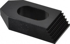 Gibraltar - 5/8" Stud, Steel, Serrated Strap Clamp - 9/16" Travel, 2-1/2" OAL x 1-1/4" Wide x 5/8" High, Black Oxide Finish, Tapered Nose - Americas Industrial Supply