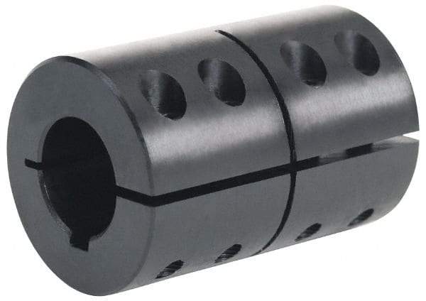 Climax Metal Products - 1/4" Bore, Steel, One Piece Clamping Shaft Collar - 13/16" Outside Diam, 1-1/4" Wide - Americas Industrial Supply