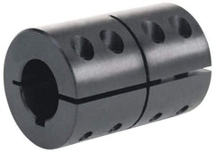 Climax Metal Products - 1-1/8" Bore, Steel, One Piece Clamping Shaft Collar - 2-1/8" Outside Diam, 3-1/4" Wide - Americas Industrial Supply