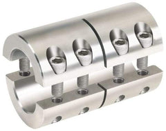 Climax Metal Products - 2" Bore, Stainless Steel, Two Piece Two Piece Split Shaft Collar - 3-3/8" Outside Diam, 4-7/8" Wide - Americas Industrial Supply