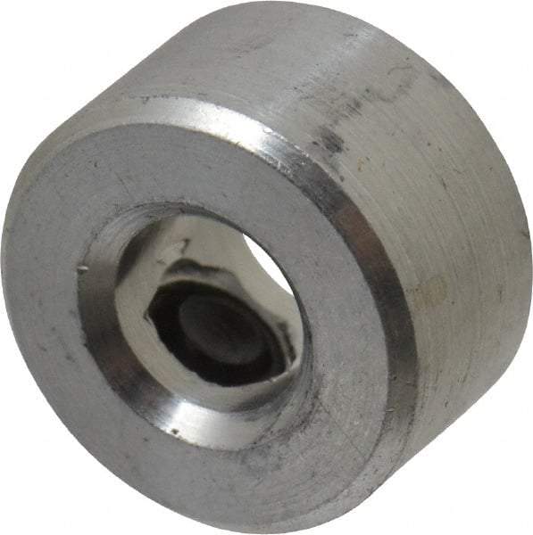 Climax Metal Products - 3/16" Bore, Aluminum, One Piece Solid Set Screw Collars - 7/16" Outside Diam, 1/4" Wide - Americas Industrial Supply