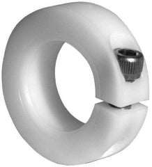 Climax Metal Products - 1-15/16" Bore, Plastic, One Piece One Piece Split Shaft Collar - 3" Outside Diam, 11/16" Wide - Americas Industrial Supply