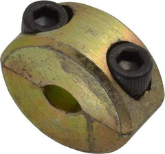 Climax Metal Products - 3/16" Bore, Steel, Two Piece Clamping Shaft Collar - 5/8" Outside Diam, 9/32" Wide - Americas Industrial Supply