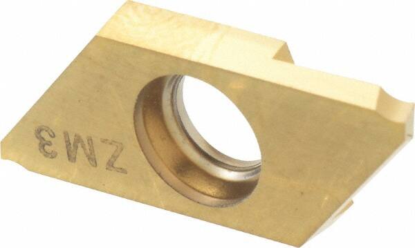 NTK - CTP FLK ZM3 Grade, 0.0591" Cutting Width, Carbide Cutoff Insert - 16° Left Hand Lead Angle, 0.002" Cnr Rad, TiN Coated - Americas Industrial Supply
