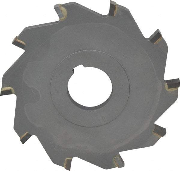 Made in USA - 4" Diam x 5/16" Width of Cut, 10 Teeth, Carbide Tipped Side Milling Cutter - Straight Teeth, Uncoated - Americas Industrial Supply