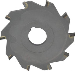 Made in USA - 4" Diam x 5/16" Width of Cut, 10 Teeth, Carbide Tipped Side Milling Cutter - Straight Teeth, Uncoated - Americas Industrial Supply