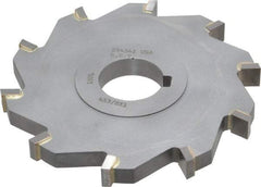 Made in USA - 4" Diam x 3/8" Width of Cut, 10 Teeth, Carbide Tipped Side Milling Cutter - Straight Teeth, Uncoated - Americas Industrial Supply