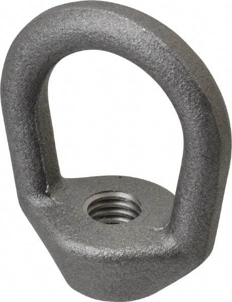 Gibraltar - 2,240 Lb Capacity, 1/2-13 Thread, Self Colored, Carbon Steel Regular Duty Lifting Eye Nut - Grade C-1030, 2-1/2" High, 1-1/4" Inside & 2" Outside Eye Diam, 2" Bell/Base Width - Americas Industrial Supply