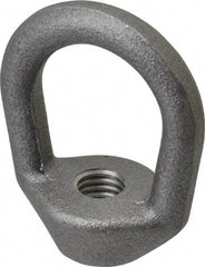 Gibraltar - 2,240 Lb Capacity, 1/2-13 Thread, Self Colored, Carbon Steel Regular Duty Lifting Eye Nut - Grade C-1030, 2-1/2" High, 1-1/4" Inside & 2" Outside Eye Diam, 2" Bell/Base Width - Americas Industrial Supply