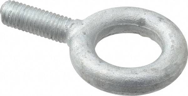 Gibraltar - 2,600 Lb Capacity, Forged Steel, 1/2-13 Thread, Fixed Lifting Eye Bolt - Fully Threaded, 1-1/2" Shank, 1-1/2" Thread Length, No Shoulder - Americas Industrial Supply