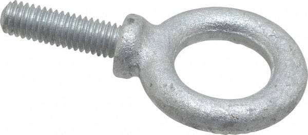 Gibraltar - 1,400 Lb Capacity, Forged Steel, 3/8-16 Thread, Fixed Lifting Eye Bolt - Fully Threaded, 1-1/4" Shank, 1-1/4" Thread Length, Shoulder - Americas Industrial Supply