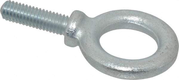 Gibraltar - 1,400 Lb Capacity, Forged Steel, 3/8-16 Thread, Fixed Lifting Eye Bolt - Fully Threaded, 1-1/4" Shank, 1-1/4" Thread Length, Shoulder - Americas Industrial Supply