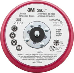 3M - 5" Diam Adhesive/PSA Disc Backing Pad - Firm Density, 12,000 RPM - Americas Industrial Supply
