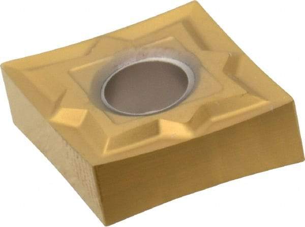 Seco - CNGP430.5 MF1 Grade CP200 Carbide Turning Insert - TiAlN/TiN Finish, 80° Diamond, 1/2" Inscr Circle, 3/16" Thick, 0.0078" Corner Radius - Americas Industrial Supply