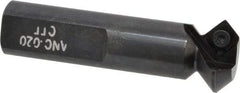 Cutting Tool Technologies - 45° Lead Angle, 1" Max Cut Diam, 0.54" Min Cut Diam, 0.22" Max Depth of Cut, Indexable Chamfer and Angle End Mill - 1 Insert, SPEH 322 Insert Style, 3" Overall Length, Straight Shank - Americas Industrial Supply