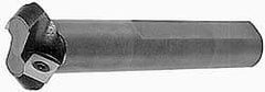 Cutting Tool Technologies - 45° Lead Angle, 1-1/2" Max Cut Diam, 1.04" Min Cut Diam, 0.22" Max Depth of Cut, Indexable Chamfer and Angle End Mill - 3 Inserts, SPEH 322 Insert Style, 4" Overall Length, Through Coolant, Straight Shank - Americas Industrial Supply