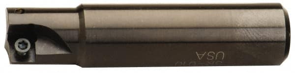 Cutting Tool Technologies - 1-1/2" Cut Diam, 0.37" Max Depth of Cut, 3/4" Shank Diam, 3" OAL, Indexable Square Shoulder End Mill - SNMC 333B Inserts, Weldon Shank, Through Coolant - Americas Industrial Supply