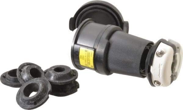 Hubbell Wiring Device-Kellems - 125 VAC, 20 Amp, L5-20R Configuration, Industrial Grade, Self Grounding Connector - 1 Phase, 2 Poles, IP66, 0.36 to 0.93 Inch Cord Diameter - Americas Industrial Supply