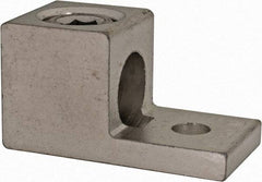 Thomas & Betts - 6 AWG Noninsulated Square Ring Terminal - 5/16" Stud, 2" OAL x 1" Wide, Tin Plated Aluminum Contact - Americas Industrial Supply